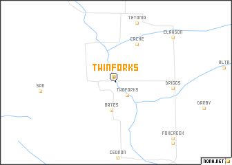 map of Twin Forks