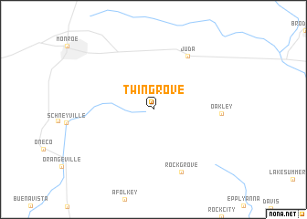 map of Twin Grove