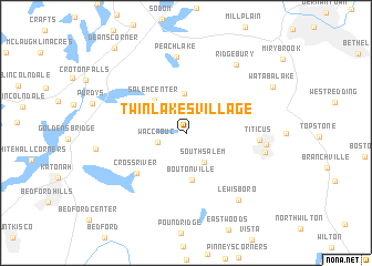 map of Twin Lakes Village