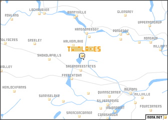 map of Twin Lakes