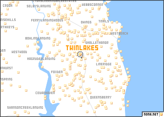 map of Twin Lakes