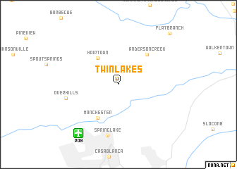 map of Twin Lakes