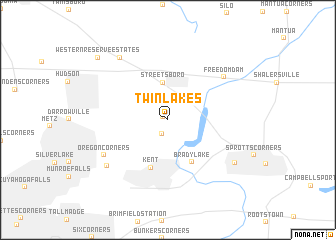 map of Twin Lakes