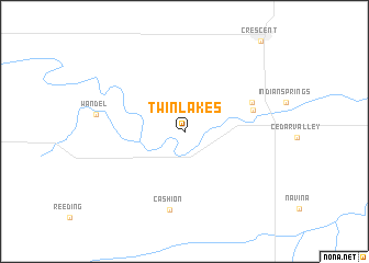 map of Twin Lakes