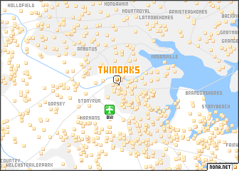 map of Twin Oaks