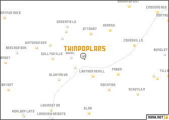 map of Twin Poplars