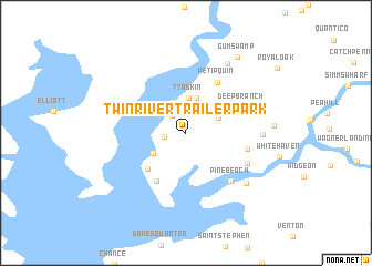 map of Twin River Trailer Park