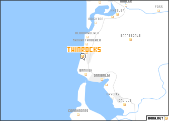 map of Twin Rocks