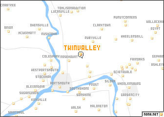 map of Twin Valley