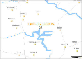 map of Twin View Heights