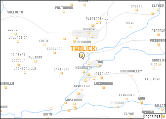 map of Two Lick