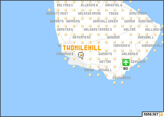 map of Two Mile Hill