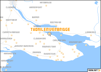 map of Two Mile River Bridge