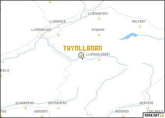 map of Twyn Llanan