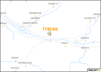 map of Tyachiv