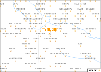 map of Tyaloum