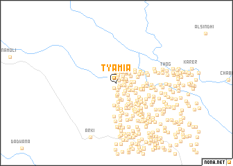 map of Tyāmia