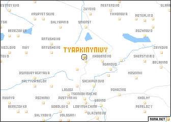 map of Tyapkiny Nivy