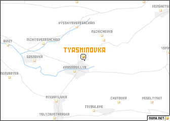 map of Tyasminovka