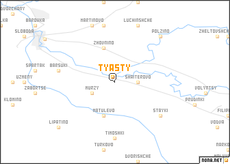 map of Tyasty