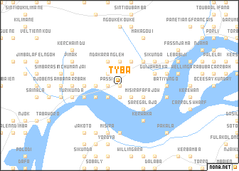 map of Tyba