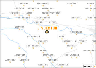 map of Tyberton