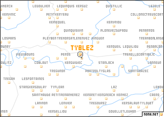 map of Ty-blez