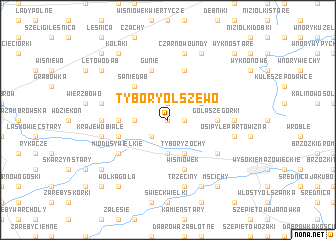 map of Tybory Olszewo