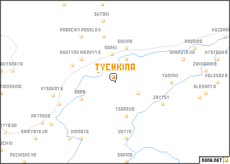 map of Tychkina