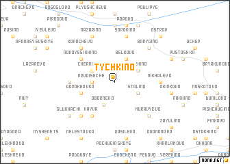 map of Tychkino