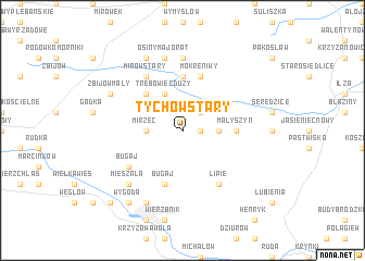 map of Tychów Stary