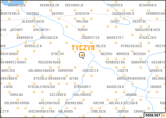 map of Tyczyn