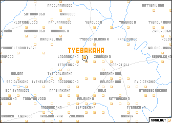 map of Tyébakaha
