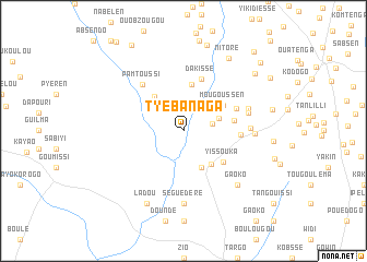map of Tyébanaga