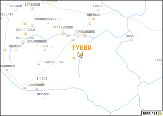 map of Tyéba