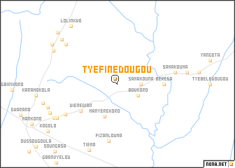 map of Tyéfinédougou