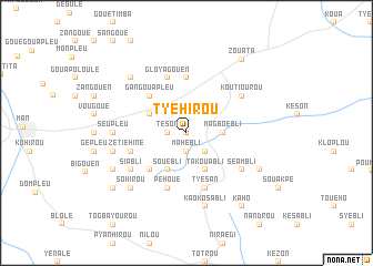 map of Tyéhirou