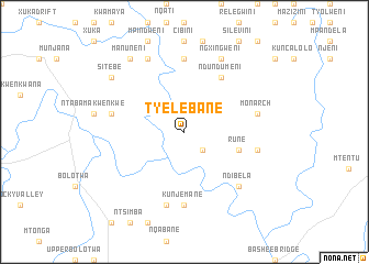 map of Tyelebane
