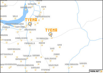 map of Tyéma