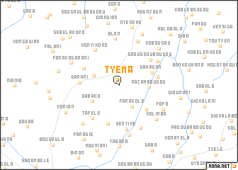 map of Tyèma