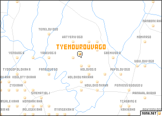 map of Tyémourouvago