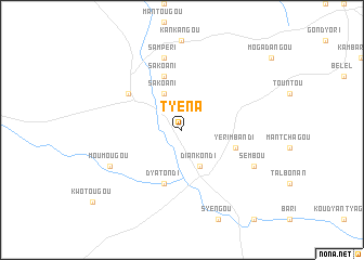 map of Tyéna
