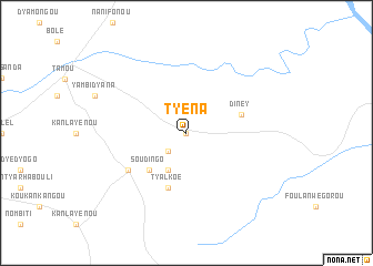 map of Tyéna