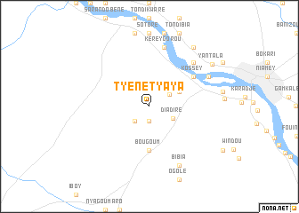 map of Tyénétyaya