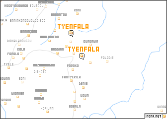 map of Tyènfala