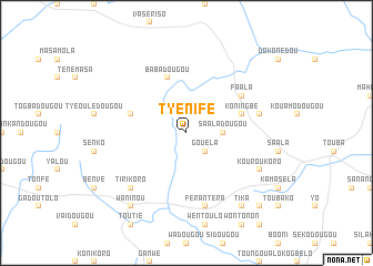 map of Tyénifé