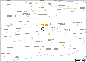 map of Tyèni