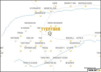 map of Tyéntaka