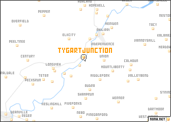 map of Tygart Junction