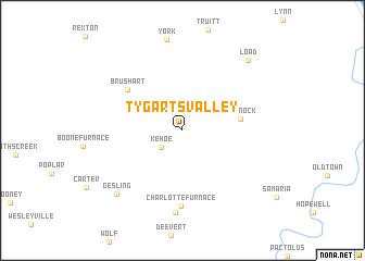 map of Tygarts Valley